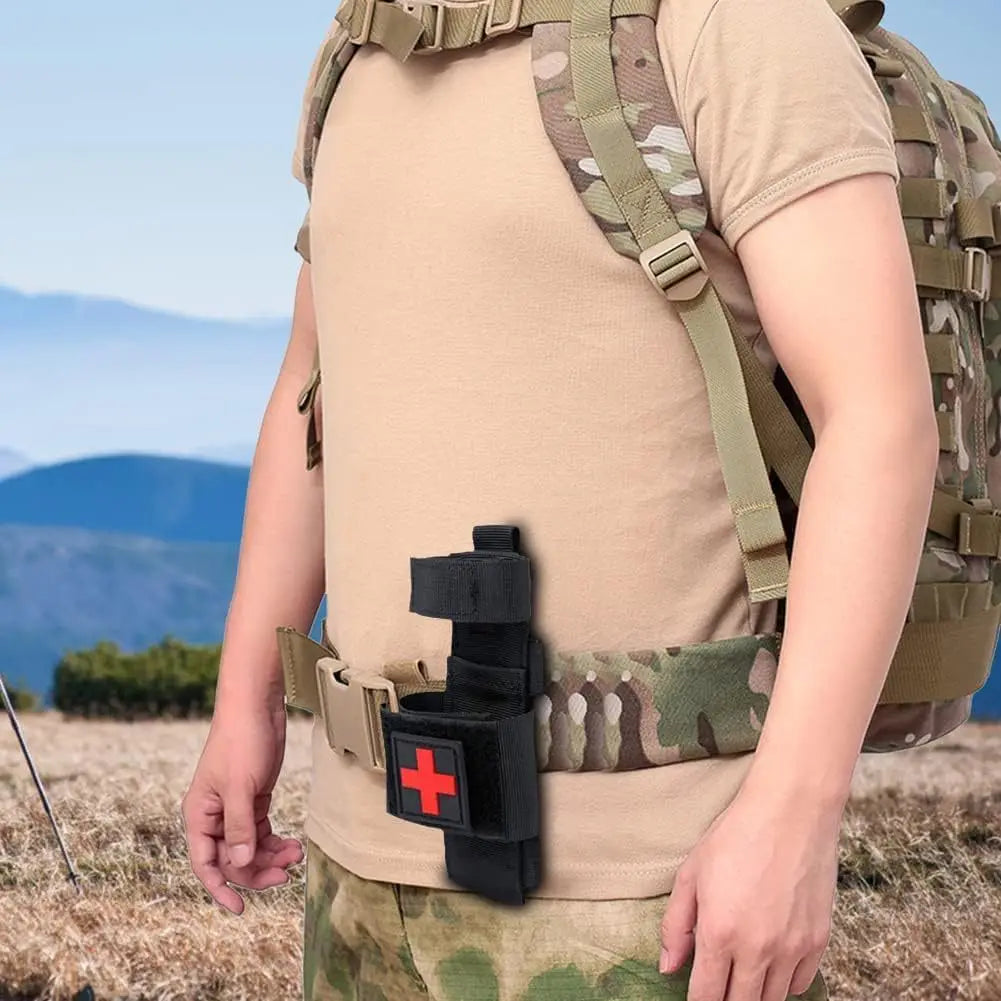 Tactical Tourniquet Set - Rotary Medical Emergency Strap with Tactical Pen & Scissors | Essential for Outdoor Survival, Combat,