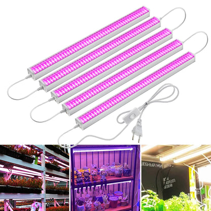 Full Spectrum LED Growth Tube 4000K/Purple/Sunlight Plant Lamp Greenhouse Hydroponic Flower Growth Lamp