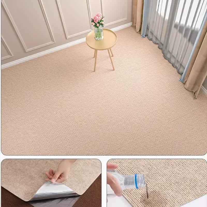 40cmX3m Kitchens Bedroom Rug, Water Uptake Home Decor Self-adhesive Room Decoration Bathroom Rugs, Solid Color Carpet For Living Room