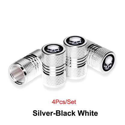 4Pcs Anodized Aluminum Tire Valve Caps, Corrosion Resistant, Universal Stem Covers for Cars Trucks Motorcycles SUVs and Bikes