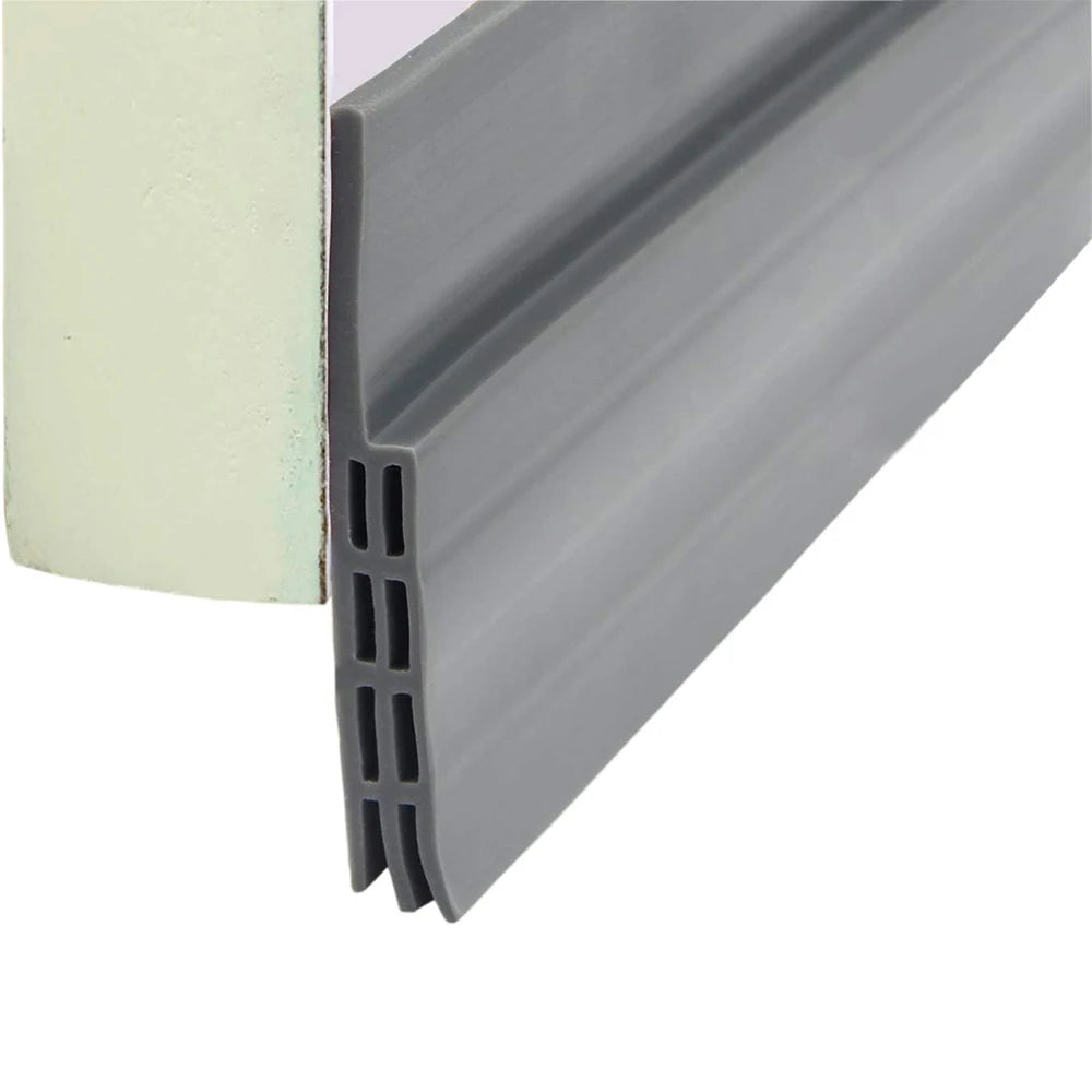 1m Under Door Draft Stopper Weatherstrip 5 Colors Flexible Silicone Rubber Sealing Strip Self-adhesive Window Gap Acoustic Tape