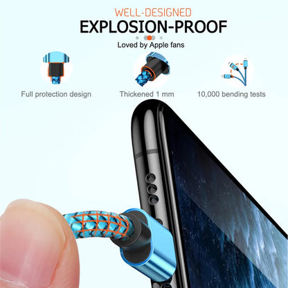 20cm 1m 2m 3m USB Cable Charger For iPhone 13 12 11 Pro XS MAX X 8 7 6S 6 Plus 5 iPad Fast Charging Original Long Wire Data Cord