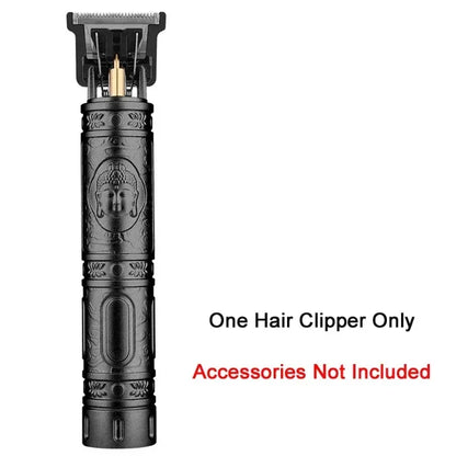 Electric Hair Clipper for Men Professional Barber Shaver Beard Trimmer Dragon Buddha Design Body Hair Cutting Machine USB