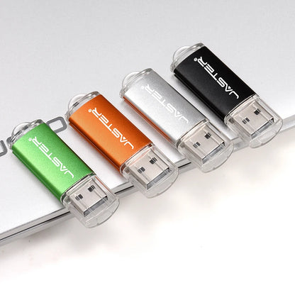JASTER High-speed USB 2.0 Flash Drive Mini Plastic Pendrive 128MB 4GB 16GB 32GB 64GB 128GB with Keychain Memory Stick Pen Drive