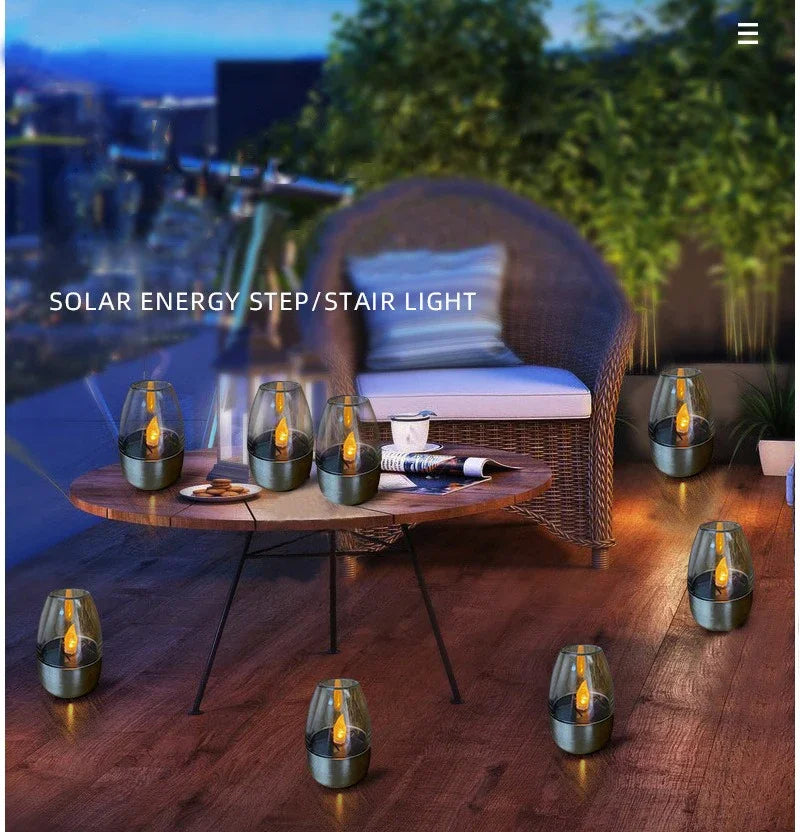 LED Solar Candles Light Flameless Rechargeable Night Light For Wedding Party Garden Decor, Outdoor Waterproof Solar Candles Lamp