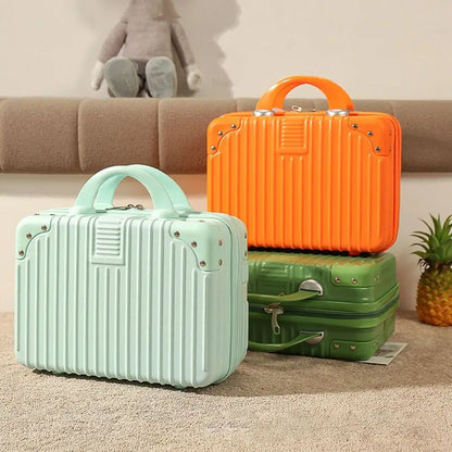 14-inch Lightweight Mini Travel Suitcase Cosmetic Box Waterproof Hand Luggage Organizer Makeup Case Portable Small Boarding Case