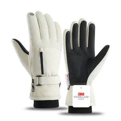 GTUBIKE Winter Warm Gloves for Outdoor Cycling Skiing Thickened Cold-Resistant Gloves Waterproof Touch Screen Camping Equipment