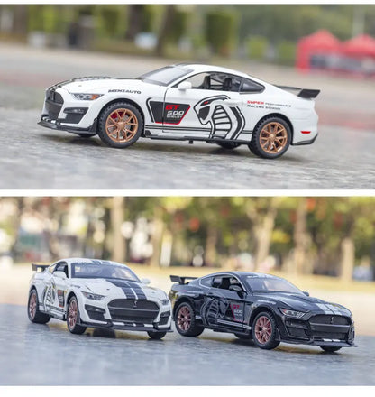 1:32 Ford Mustang Viper GT500 Supercar Alloy Diecast Model Decorative Trendy Ornaments Computer Desktop Ornaments Gift For Boys