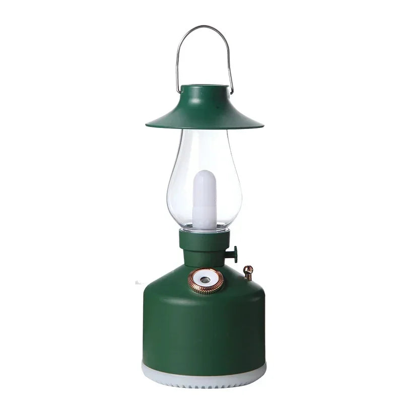 Nuevo humidificador de aire con lámpara retro de vela, difusor de aroma inalámbrico, aceite esencial recargable, 7 luces de colores, niebla fría para el hogar