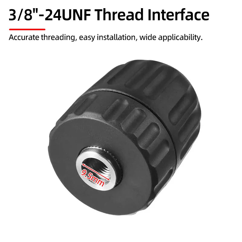 1Pc 1.5-10mm OR 0.8-10mm 1/4" Hex Shank Drill Chuck Keyless Drilling Quick Change Bit Adapter Converter Woodworking Power Tool