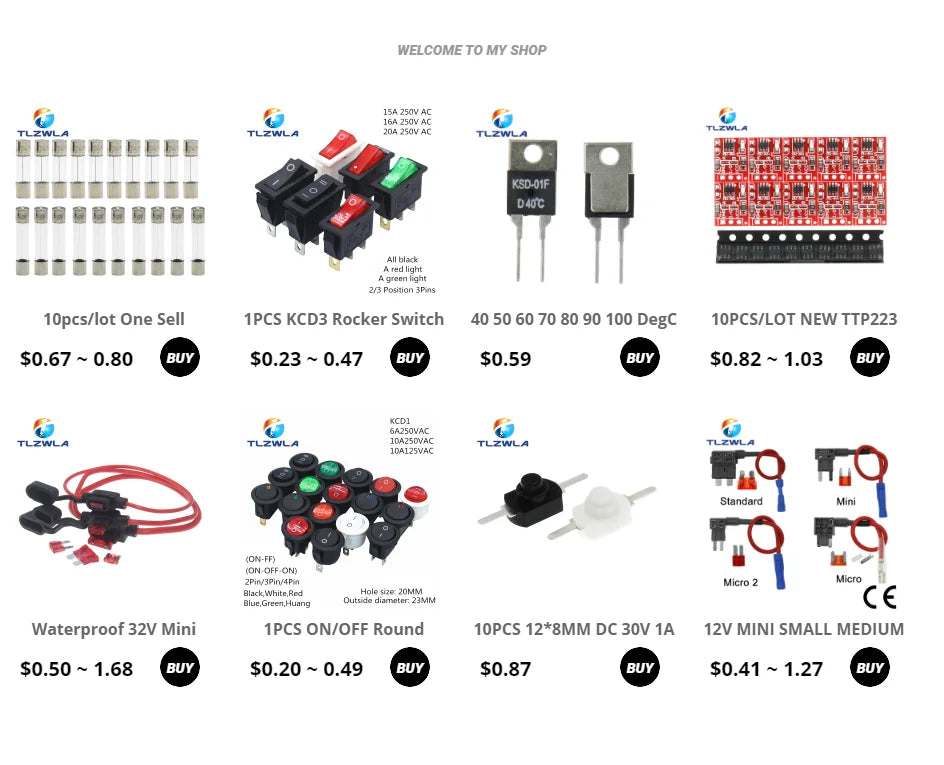 10PCS, 5X20MM 6X30MM Fast Blow Ceramic Fuse, 5*20mm 250V 0.1A 0.25A 0.5A 1A 1.5A 2A 2.5A 3A 3.15A 4A-30A Slow Break The Fuse Tube
