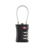 TSA Customs Code Lock for Travel Luggage, Password Changeable, Black Lock, Contrast Design, Padlock, 3-Digit Combination Lock