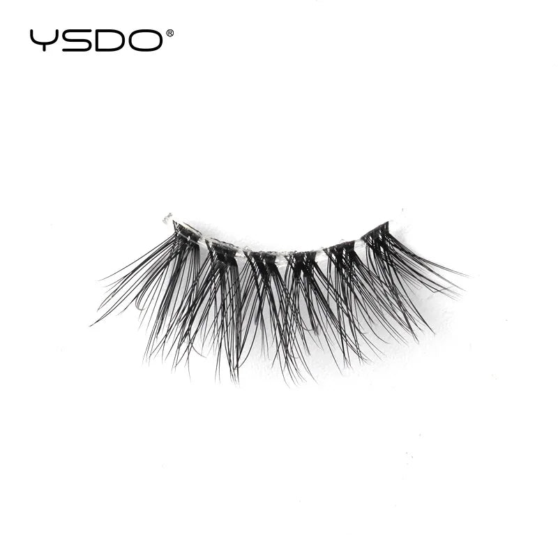 YSDO 5/10 Pairs Half Lashes Cat Eyelashes Soft Natural Clear Band False Lashes Natural Wispy Faux 3d Mink Eyelashes Makeup Tools