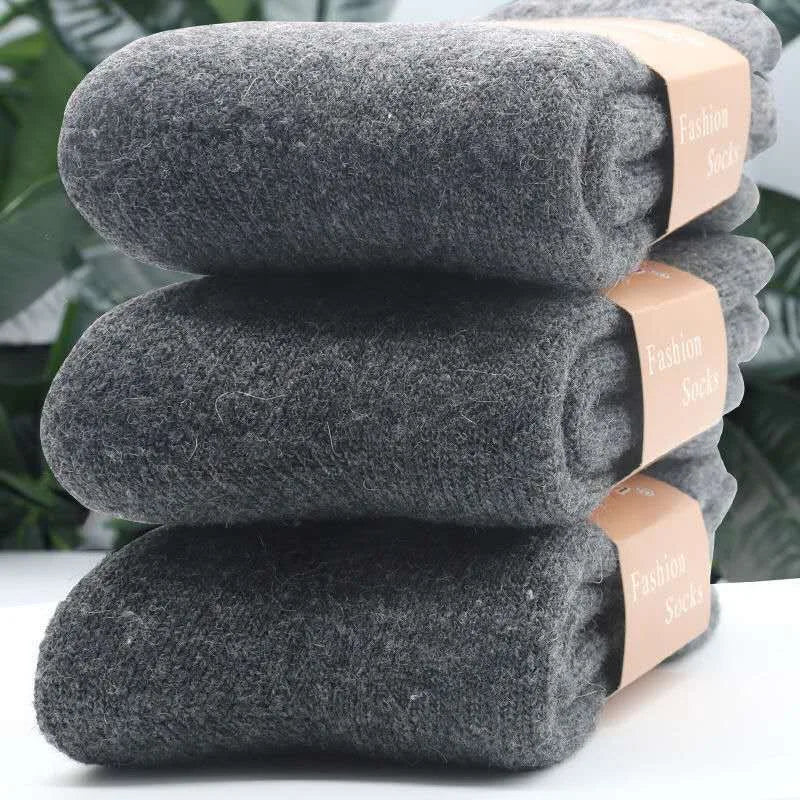 Ultra Thick Wool Socks for Men in Autumn and Winter Thickened with Fleece To Keep Warm and Cold Resistant Gift for Long Socks