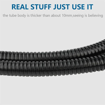 1.5/2M Black/Silver SUS 304 Flexible Shower Hose Long Bathroom Shower Pipe Extension Water Pipe Pull Pipe Bathroom Accessories