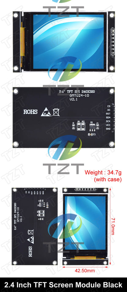 TZT 1.77/2.0/2.4/2.8 Inch TFT Color Screen LCD Display Module Drive ST7735 ST7789 Interface SPI 128*128 240*320