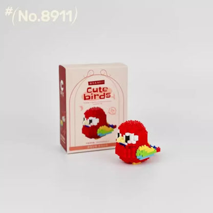 Moe Bird Series Building Block Toys Assembly, Tabletop Ornaments, Children's Educational Toys, Suitable for Boys and Girls, Christmas Gift