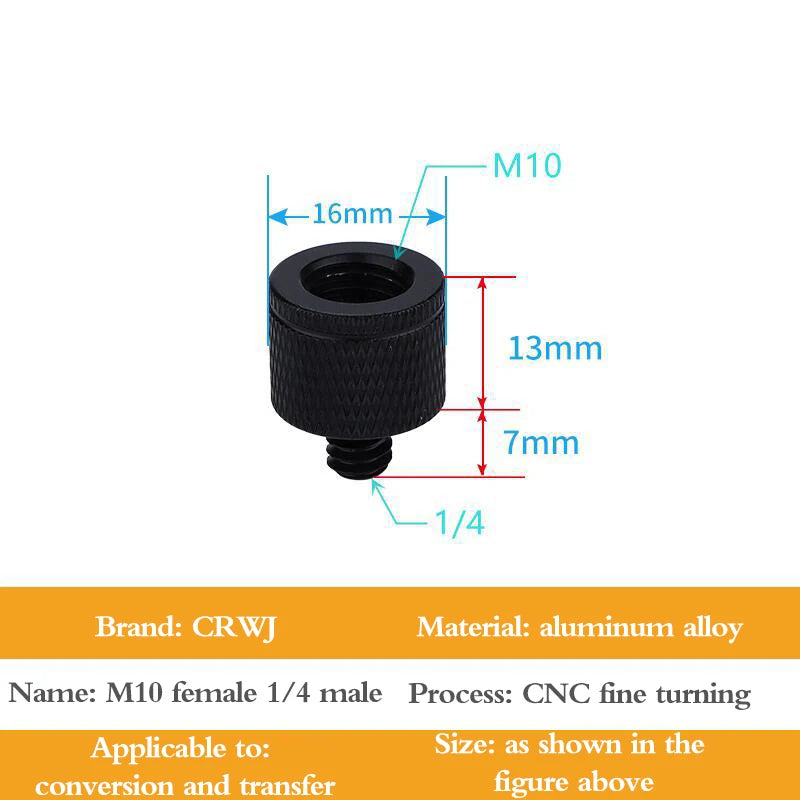 Conversion Screw Dual Nuts Tripod Mount 1/4toM4 M5 M6 M8 M10 Inch Projector Bracket Adapter Converter for DSLR Camera Tripod Acc