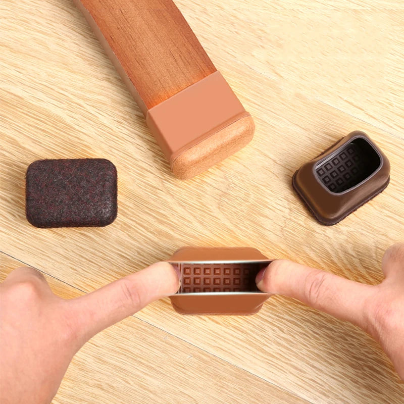 8Pcs, Silicone Chair Leg Floor Caps, Floor Protectors, Chair leg Foot End Covers for No Noise