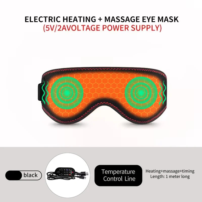 Hot Compress Electric Steam Eye Mask Heating Massage Constant Temperature Smart Timing Sleep Shading Sleeping Mask Eye Relief
