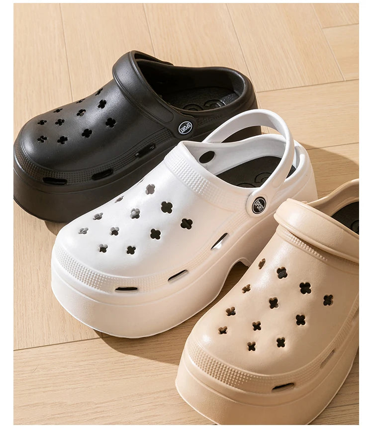 Chunky Platform Clogs Shoes for Women Thick Bottom Non-Slip Beach Sandals Women Summer Fashion Wedges EVA Sandals Slippers
