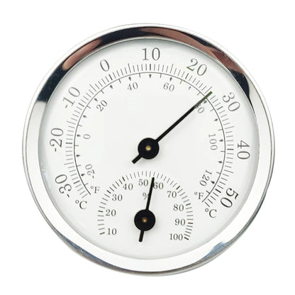 Mini Thermo-Hygrometer Analog Indoor Hygrometer Temperature and Humidity Meter Battery Free Diameter 58MM