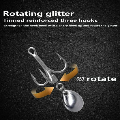 1Pc, Electroplated Lron Plate Rod Metal Fishing Bait, 60g 40g 30g 20g, Portable Fishing Lure, Sharp Hoops Tip, Spinning Tackle Tool