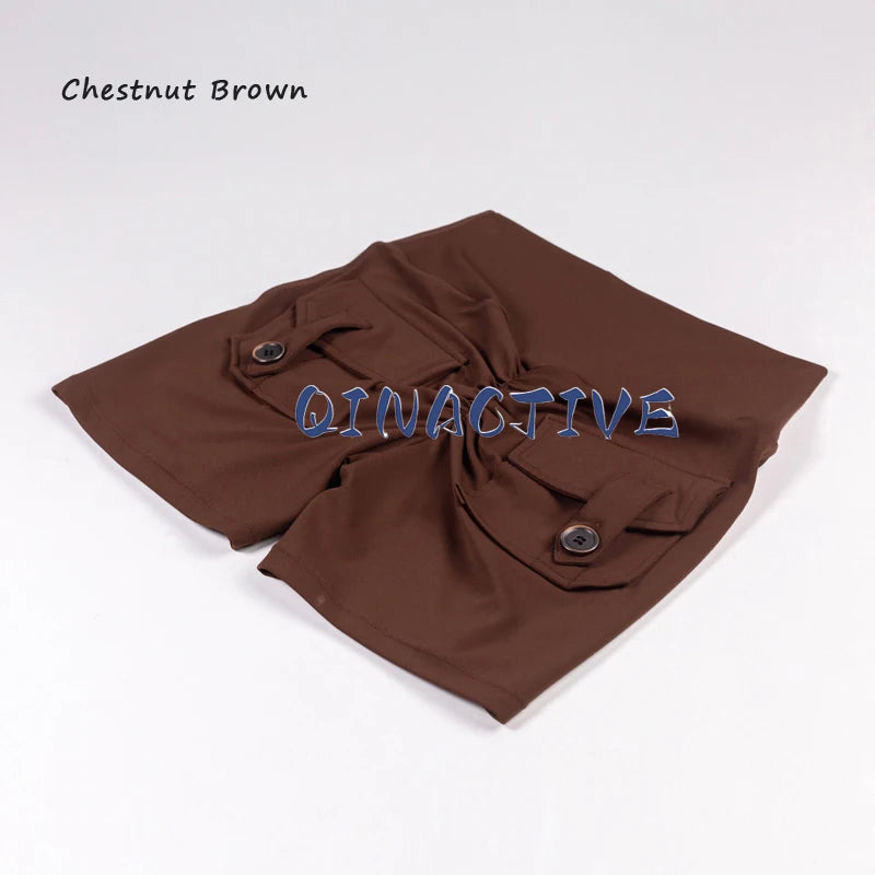 Pantalones Cortos de Yoga QINACTIVE para Mujer con Bolsillos, Fruncidos en los Glúteos, Mallas de Gimnasio de Cintura Alta con Efecto Push Up, Pantalones Cortos Deportivos Sexy para Glúteos, Fitness