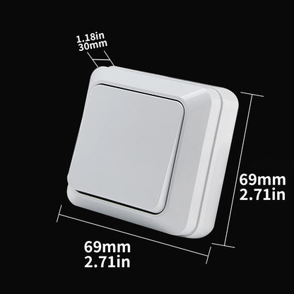 WESA Wall Mount Button Switch Classic Plastic Surface 1 Gang 1 Way Vintage Outdoor White Wall Exterior Switch On And Off