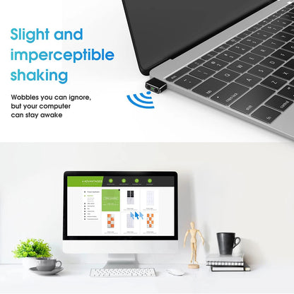 Mini Automatic Mouse Jiggler, Mover Undetectable USB Automatic Move Cursor, Plug and Play with ON/OFF Indicator Light for Computer