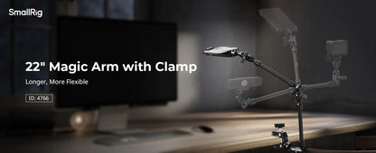 SmallRig Desktop Shooting Magic Arm with Crab Clamp Kit, Adjustable Magic Arm for Smartphones, Webcams and Action Cameras 4766