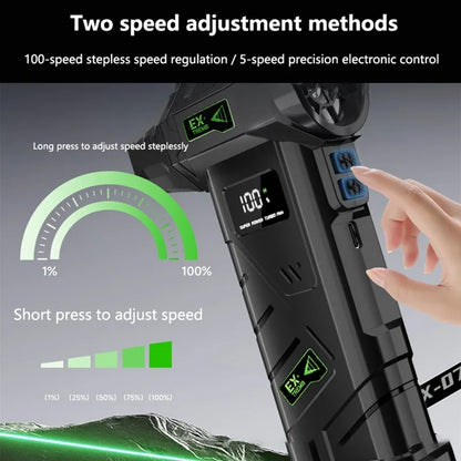 New Powerful Turbo Air Blower 380g Wind Pressure 240W High Power Turbo Fan Portable Vacuum Cleaner Brushless Motor Air Duster