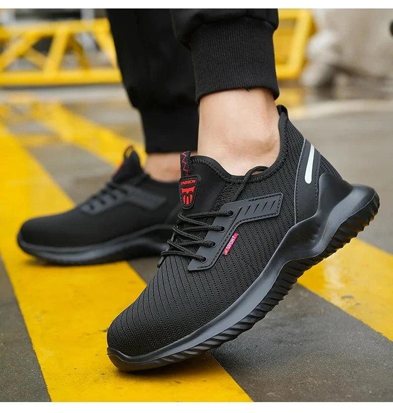 Lightweight Safety Shoes Men Steel Toe Sneakers Puncture Proof Breathable Safety Boots Man Dangerous Construction Work Foorwear