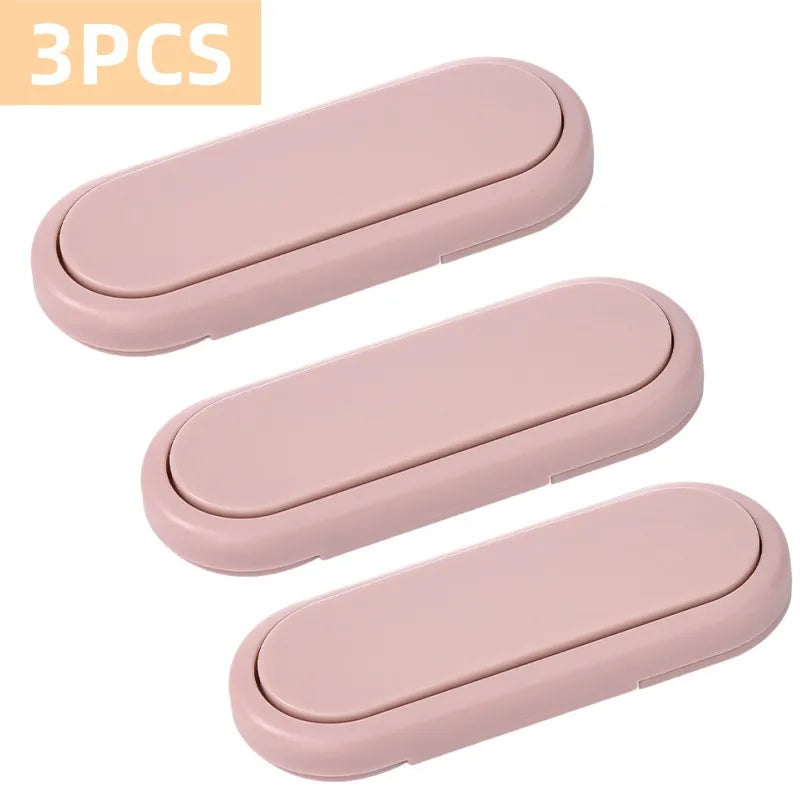 3/5/10Pcs, Children's Drawer Safety Latch, Cabinet Door Protection, Baby Anti Pinch Hand Invisible Lock, Opposite Door Wardrobe Lock