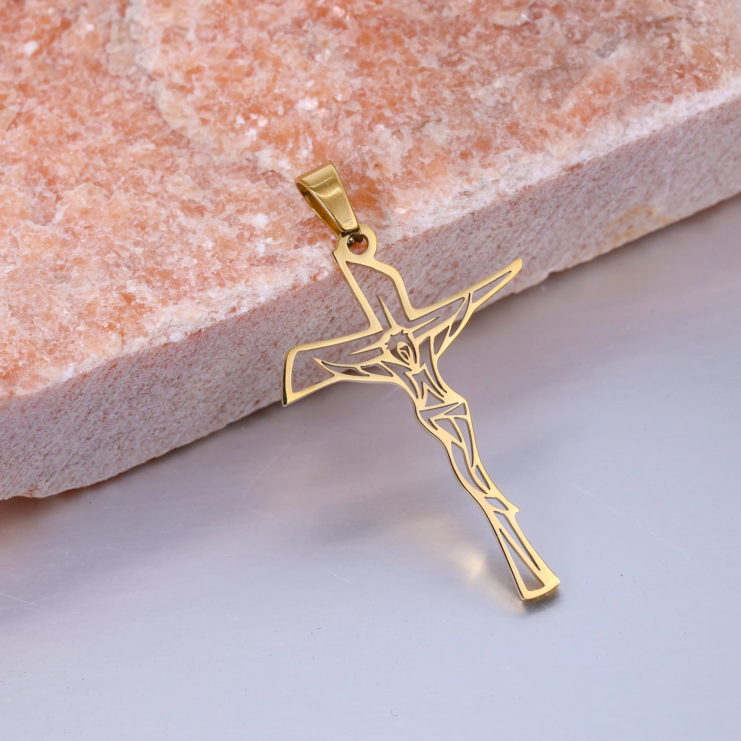 100% Stainless Steel Christian Jesus Cross Pendants Religion Cross Tree of Life Charms For Jewelry Prayer Baptism Gifts