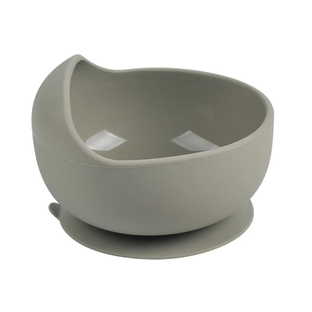 28Colors Baby Silicone Suction Bowls for Kids Waterproof Baby Feeding Tableware Spoon Children Dishes Kitchenware Infant Plates