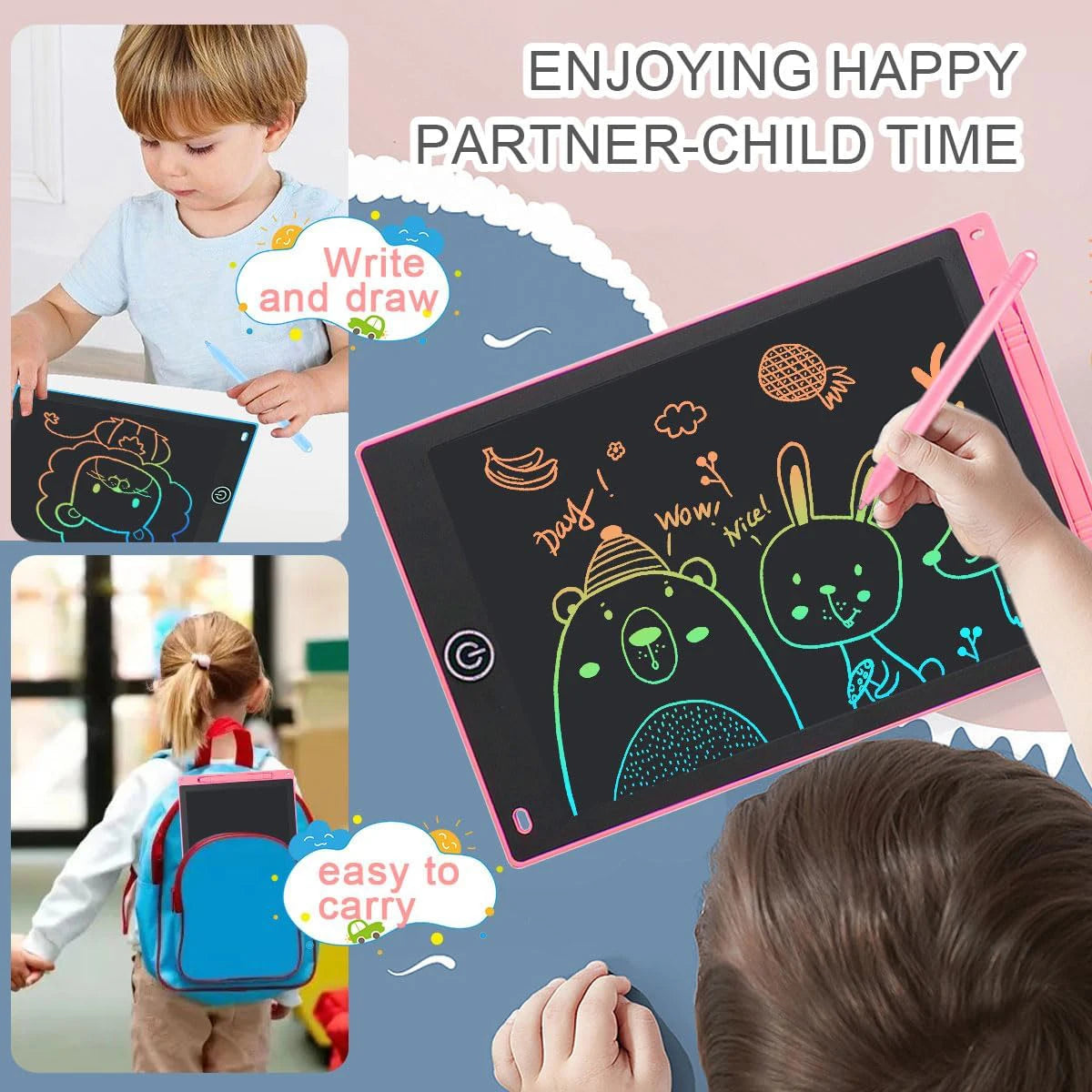 8.5 Inch LCD Writing Graphic Tablet for Kids,Reusable Magic Drawing Board with Stylus,Eco-Friendly Erasable Doodle Pad Toy Gift