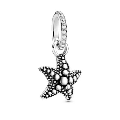 Sterling Silver Hot Sale  Ocean World Series Sea Turtle Starfish Little Crab Octopus Fashion Bead Fit Lady Bracelet DIY Jewelry