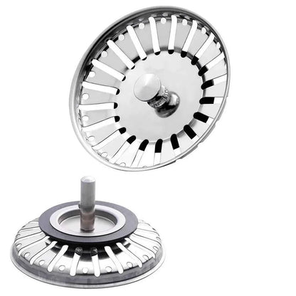 Kitchen 84mm Sink Strainer Replacement Plug Stainless Steel Drain Waste Stopper Sealing Umbrella For Drain Device Cover Plug