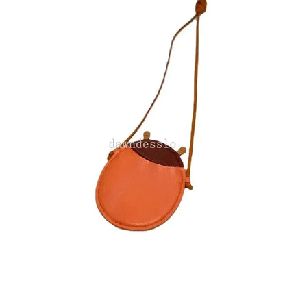 Mini bolsos de dibujos animados bonitos para niñas pequeñas, bandolera con forma de calabaza, pera o mariquita, pequeños bolsos de mano Kawaii para bebés y niños, regalo