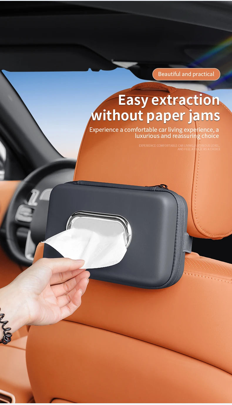 Car sun visor tissue box, seat back car mounted tissue box, car mounted armrest box, high-end storage decoration sanitary paper box