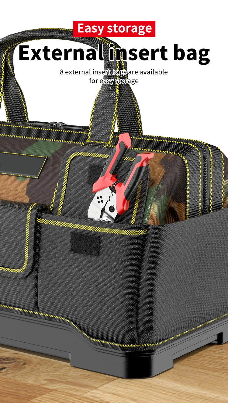 Professional Electrician Tool Bag, Reflective, Waterproof, Multi-Pocket, Durable Oxford, 4 Sizes Available