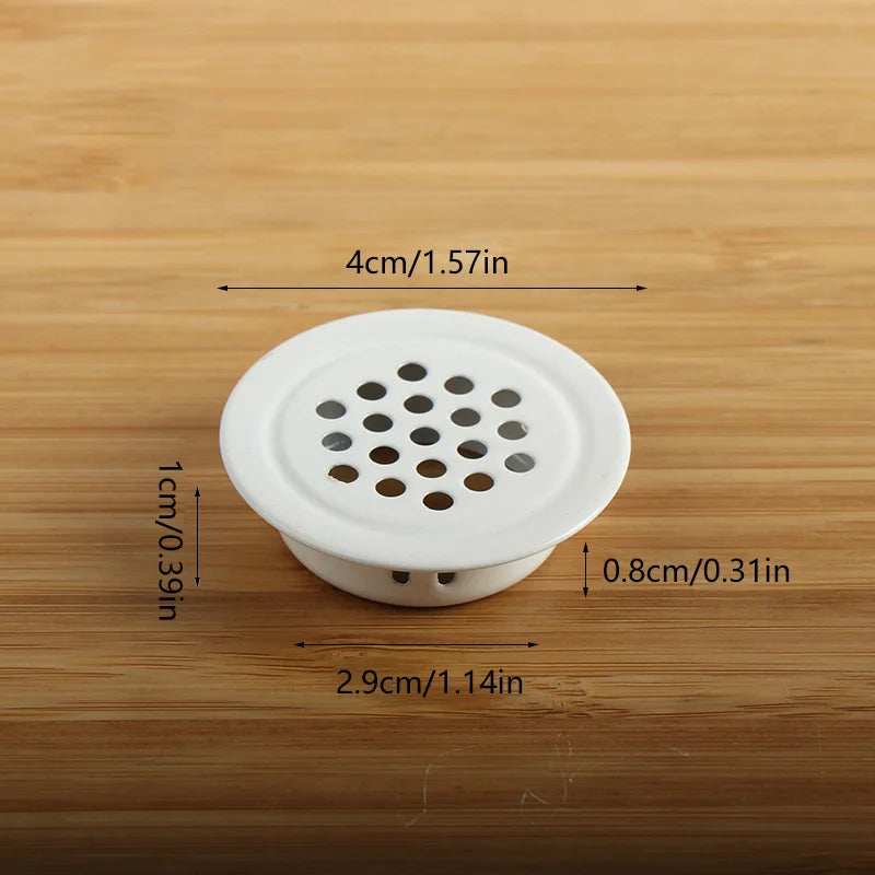 1Pc, Round Stainless Steel  Ventilation Cover, Louver Air Vent Grill Mesh Hole Cover For Wardrobe Cabinet, Furniture Accessories