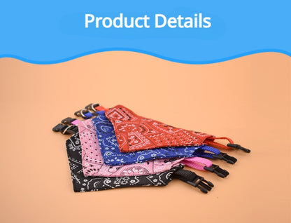 Pet Triangle Scarf, Cat Dog Saliva Towel, Printed Pets Dog Collar, Adjustable Strap, Kitten Puppy Saliva Neckerchief, Pet Supplies