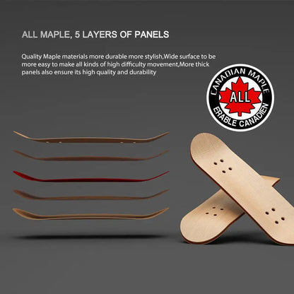 Puzzle Toy Finger Skateboard Maple Wood Fingerboard Hobbies Novelty Anti Stress Sensory Toys For Boy Mini Funny Cute Skate Gift