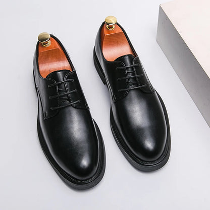 Spring Autumn Soft Sole Comfortable Casual Shoes, Men's Outdoor Hiking Travel Shoes, High End High Quality Men's Suit Dress Shoes