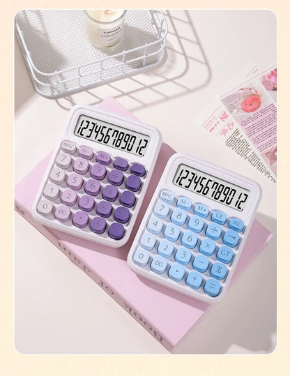 Calculator with Dual Power Supply, 12 Digits, Electronic Calculator, Home, Office, School, Financial, accounting Tools