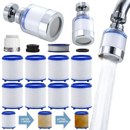 Faucet Filter Elements Water Purifier Filter, Remove Chlorine Heavy Metal Faucet Adapter, PP Cotton Filtration for Kitchen Bathroom