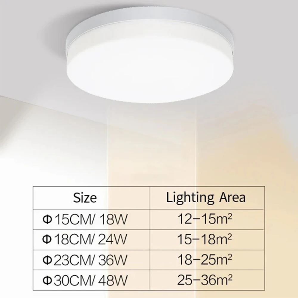 Ultra-thin Round LED Ceiling Light, Bedroom Light, Neutral White Cool, White Warm, White 48W 36W 24W 18W LED Ceiling Light, IRALAN