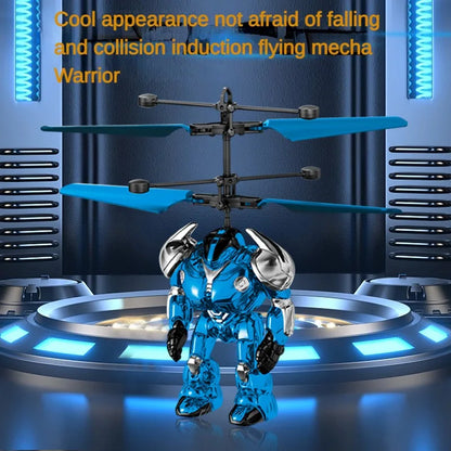 Intelligent Sensing Aircraft Mech Warrior Flying Robot Luminous Suspension Gesture Sensing Flying Ball